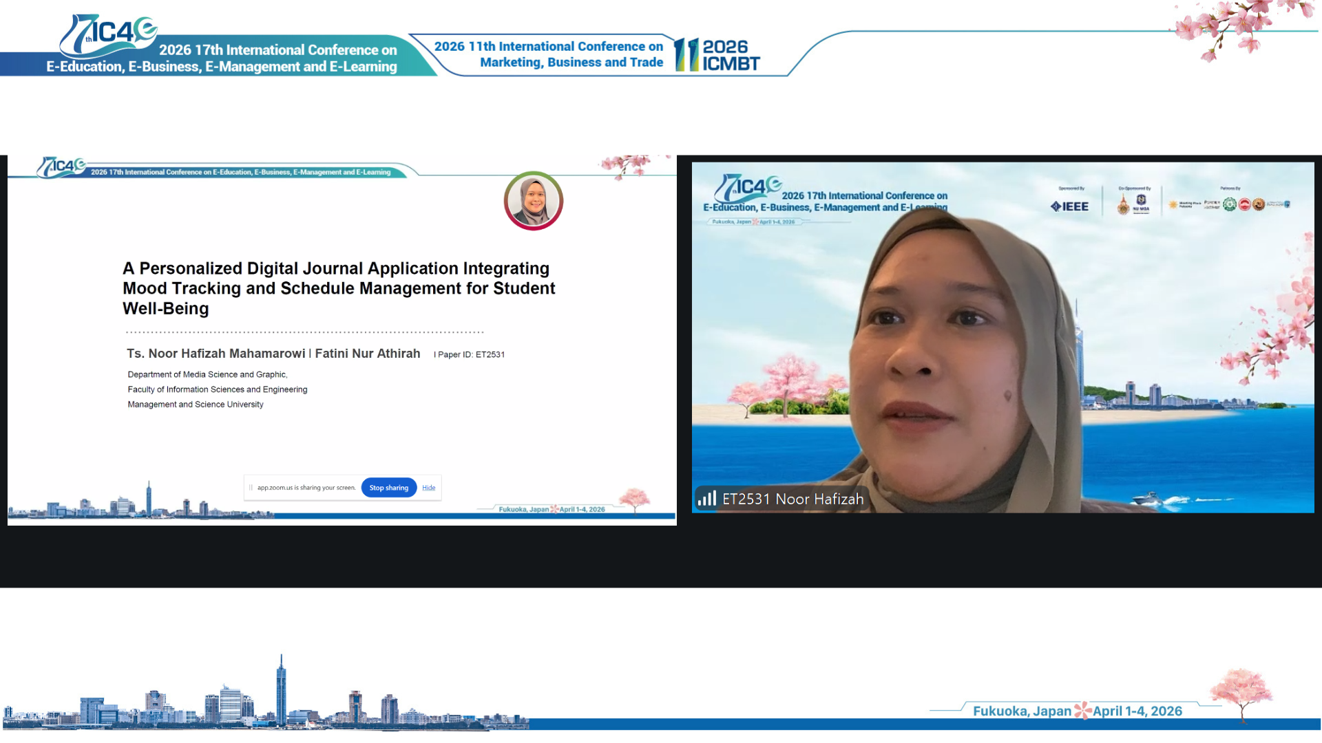 Best Presentation Award Winner - Online Session 7 (ET2531)